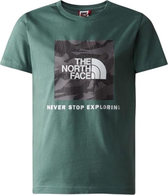 THE NORTH FACE Jungen Redbox T-Shirt TNF Tee Large dunkelsalbei grau Tarnmuster neu neu neu mit Etikett