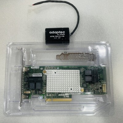 Adaptec ASR-81605ZQ 12G SAS 16-Port 1GB Cache PCIe x8 RAID Controller + Battery