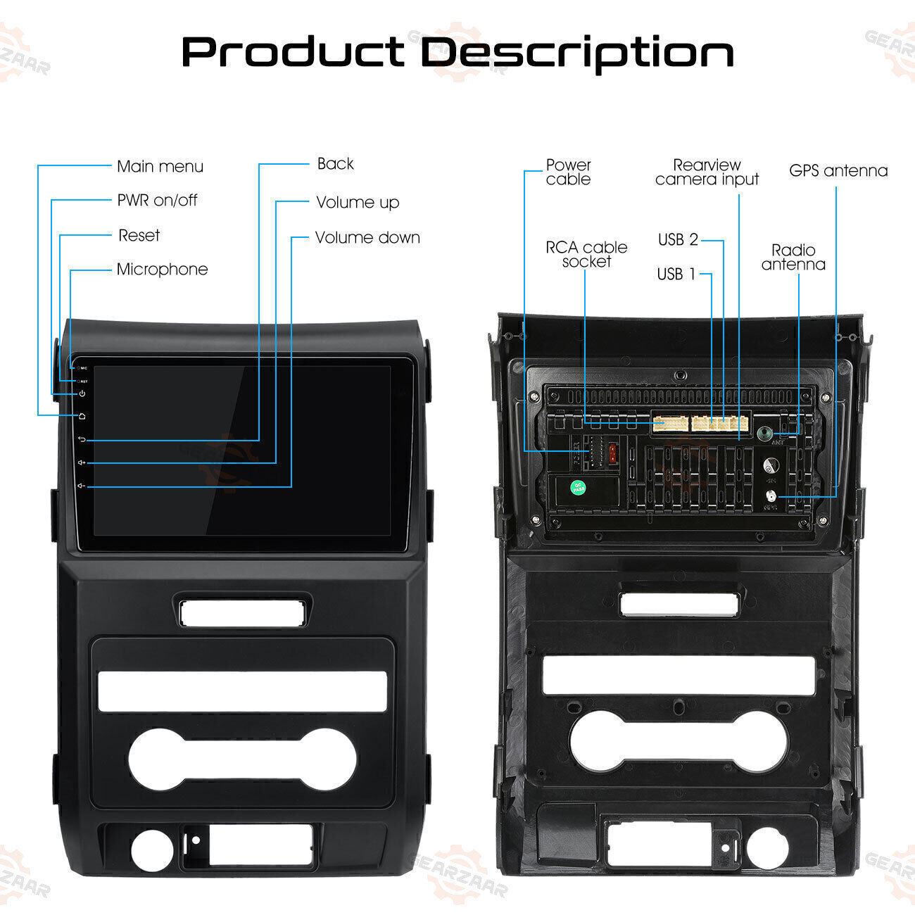 For Ford F150 2009-2012 Apple Carplay Android 13 Car Stereo Radio WiFi GPS /Kit