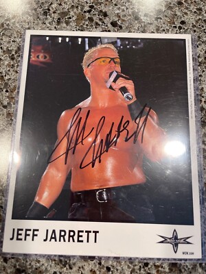 WCW original promo photo Jeff Jarret signed (+ certificate authenticity) 8x10