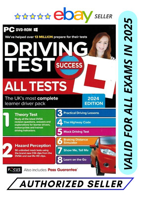 2025 driving theory test & hazard cd rom dvd & highway code book latest edition