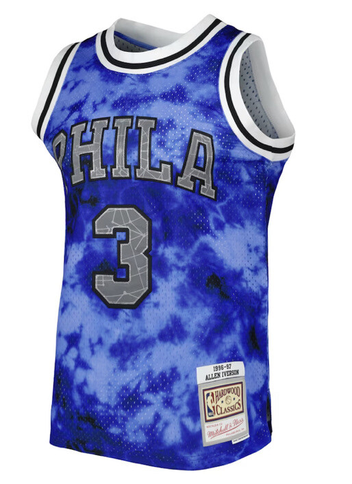 Allen Iverson 76ers Mitchell Ness Galaxy Swingman Jersey Large
