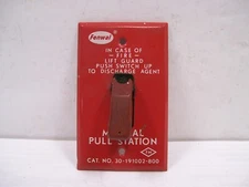 RARE Vintage Fenwal FM No 30-191002-800 Fire Alarm Manual Pull Station NO SWITCH
