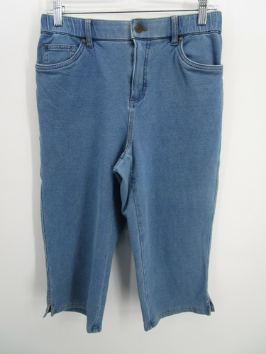 Capri Denim Jeans High Rise Light Wash 