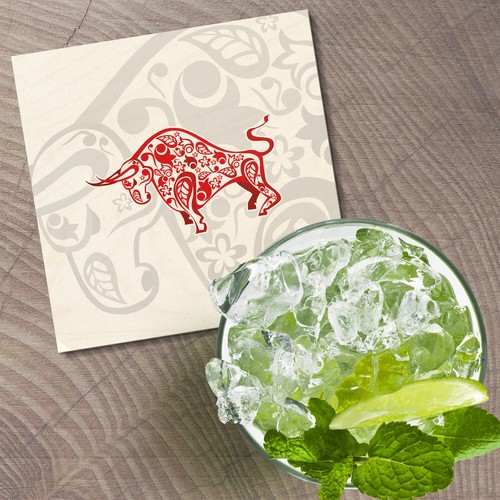 Red Ox Chinese Horoscope Animal 4'' X 4'' Square Wooden Coaster - Picture 2 of 3