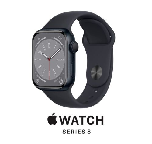 Apple Watch Series 8 GPS 45mm Midnight Aluminium Body  with Midnight Sport Band - Picture 1 of 1