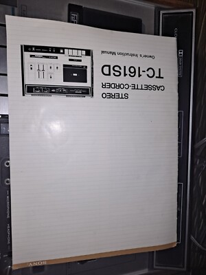 VINTAGE SONY STEREO CASSETTE DECK MODEL TC-161SD | eBay