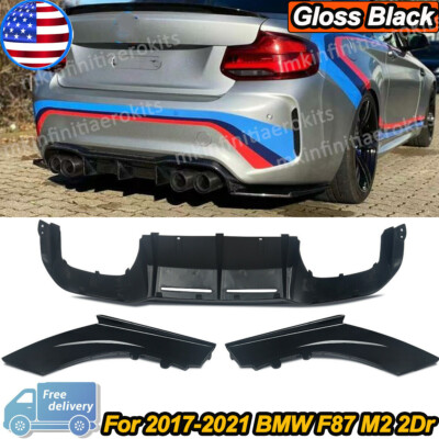 For BMW 2 Series F87 M2 2DR 15-21 MTC Style Rear Diffuser Bumper