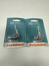 Sylvania Basic H3 55W Two Bulbs Halogen Fog Light Replace Plug Play Lamp Stock