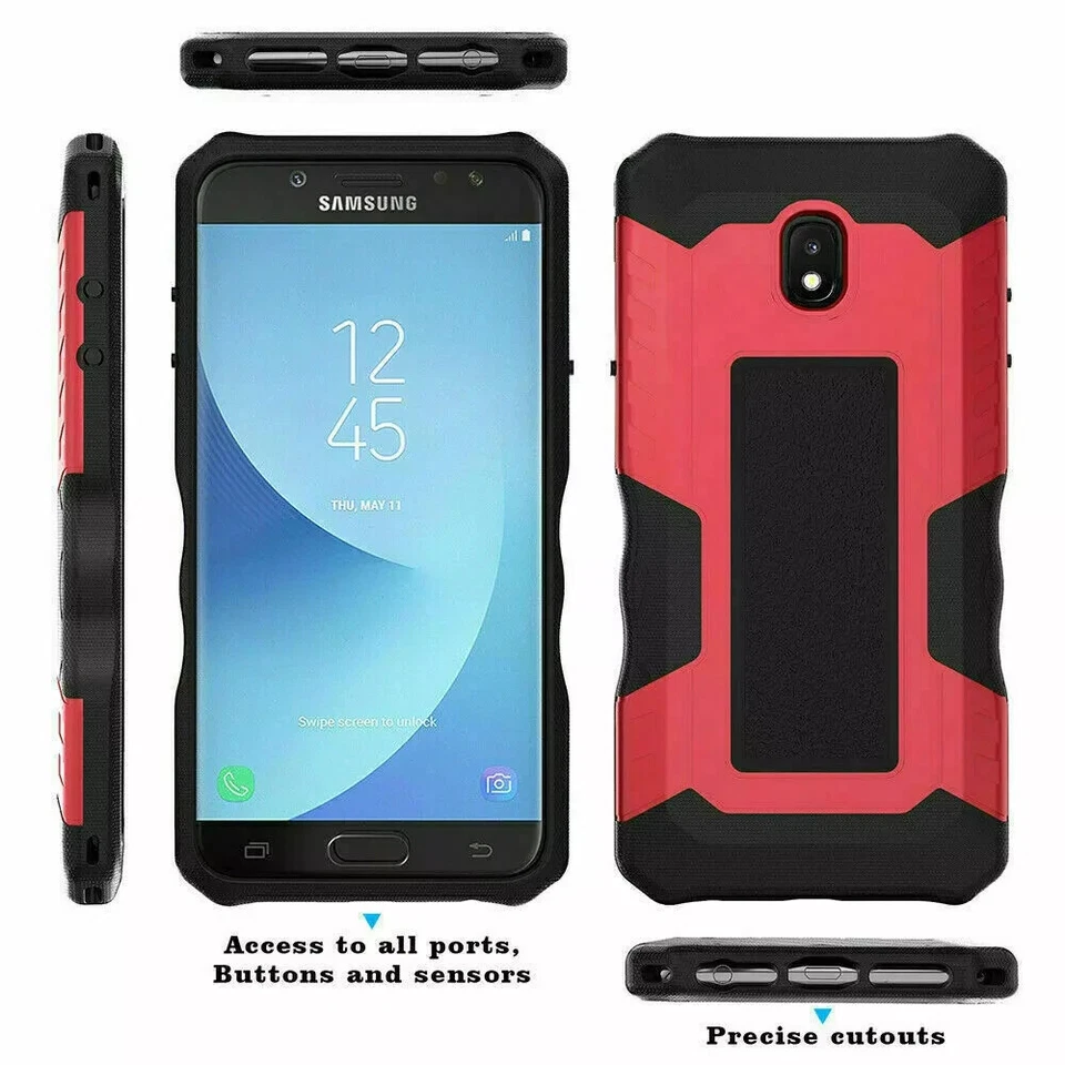 Funda rígida para teléfono Samsung Galaxy J7 Star/Crown/V 2018 con costillas antigolpes Foto 4 de 4