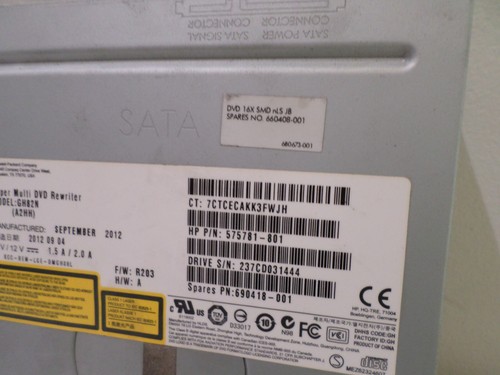 HP GH82N (A2HH) 575781-801 SATA Optical Drive Multi DVD Rewriter L-A - Picture 5 of 8