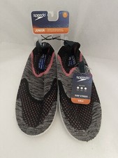 Girls Speedo Surf Strider Water Shoes Junior Size M 2-3 Heather Grey/Pink