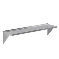 14" Width x 60" Length | Stainless Steel Wall Shelf | Square Edge