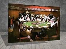 Cassius Marcellus Coolidge Poker Sympathy Dogs Playing Cards CANVAS POSTER 822 