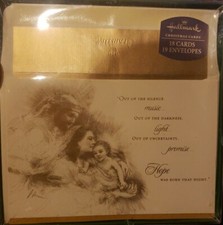 Hallmark Religious GOLD FOIL NATIVITY FAMILY Set of 18 Cards Envelopes Seals