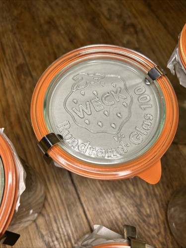 5x Weck Large Jar And Rundrand Glas 100 Lid - 15cm Tall By 11cm Wide - New - Picture 3 of 20