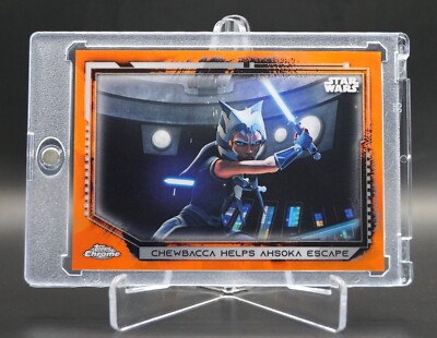 2021 Topps Star Wars: The Clone Wars Chewbacca Helps Ahsoka Tano Escape #/25