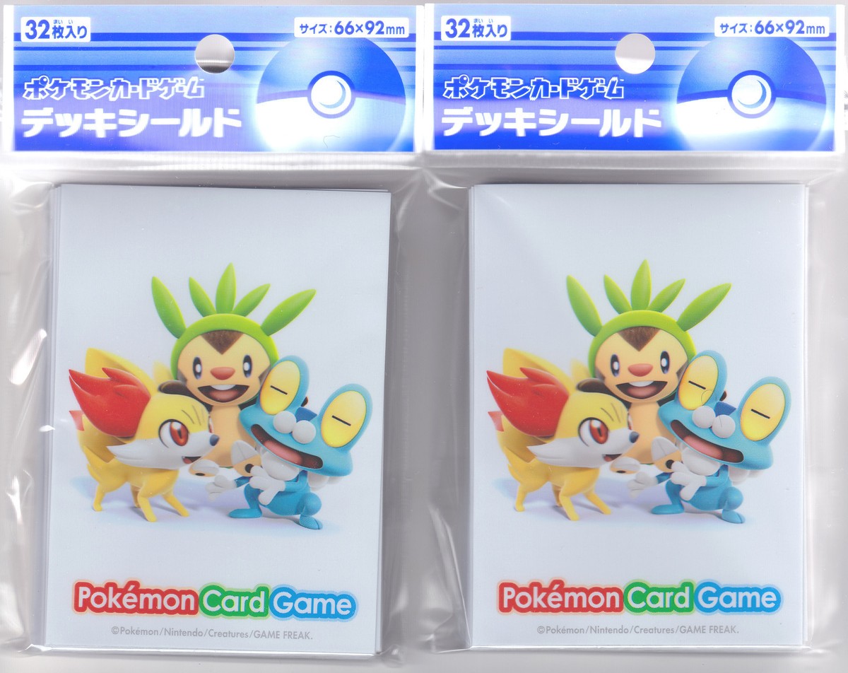 Pokemon Card XY Chespin Fennekin Froakie Official Sleeve 2 Packs