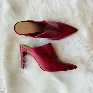 aldo snakeskin mules