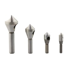 4 Sizes Countersink Chamfer Tool Deburring Tool Set for Metal Wood Drill Bits