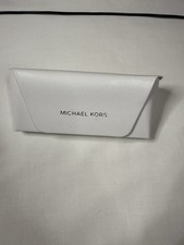 Michael Kors White Snap Eyeglass Case