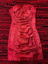 Jessica McClintock Gunne Sax Red Satin Vintage 80s