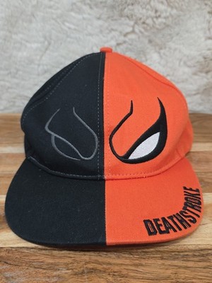 Six Flags Magic Mountain DC Comics Deathstroke Snapback Adult Hat Orange & Black