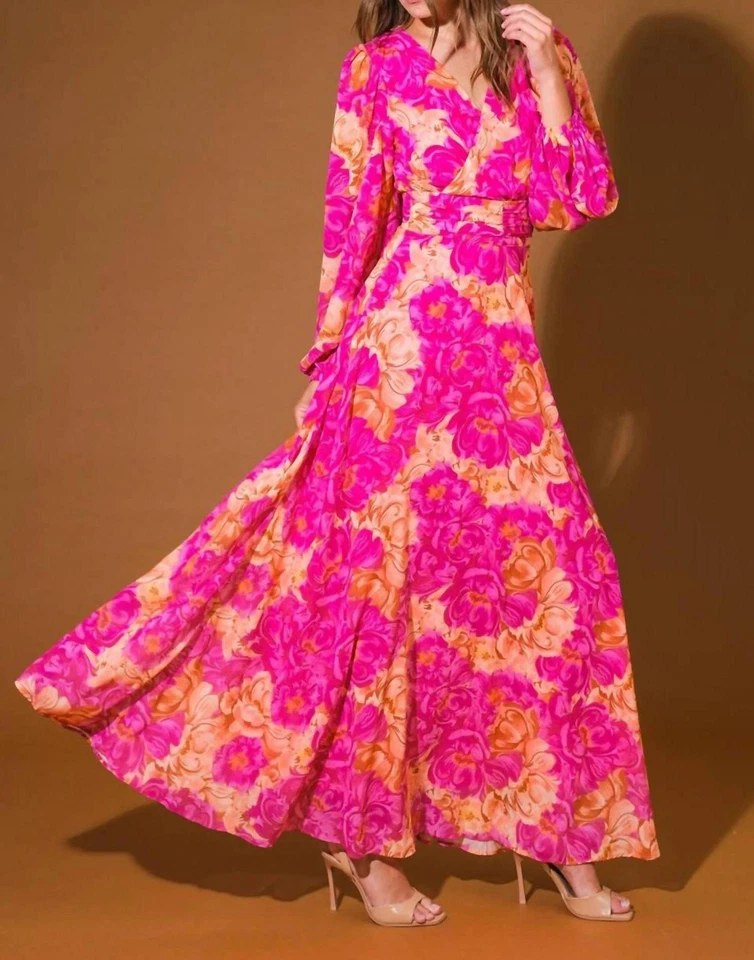 Maxi Vestido Tejido Estampado Tomate Volador Talla M Foto 2 de 4