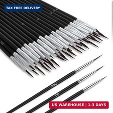 60Pcs Detail Paint Brushes Set with 3 Size 0 00 000, Fine Tip Liner Brushes for