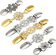 6PCS Retro Sweater Clips for Cardigans, Vintage Cinch Clip for Dresses, Variety