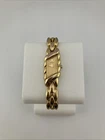 Vtg Seiko Ladies 13mm Watch Gold Tome Asymmetrical Dial 2E20-7329 6.75" -RUNS