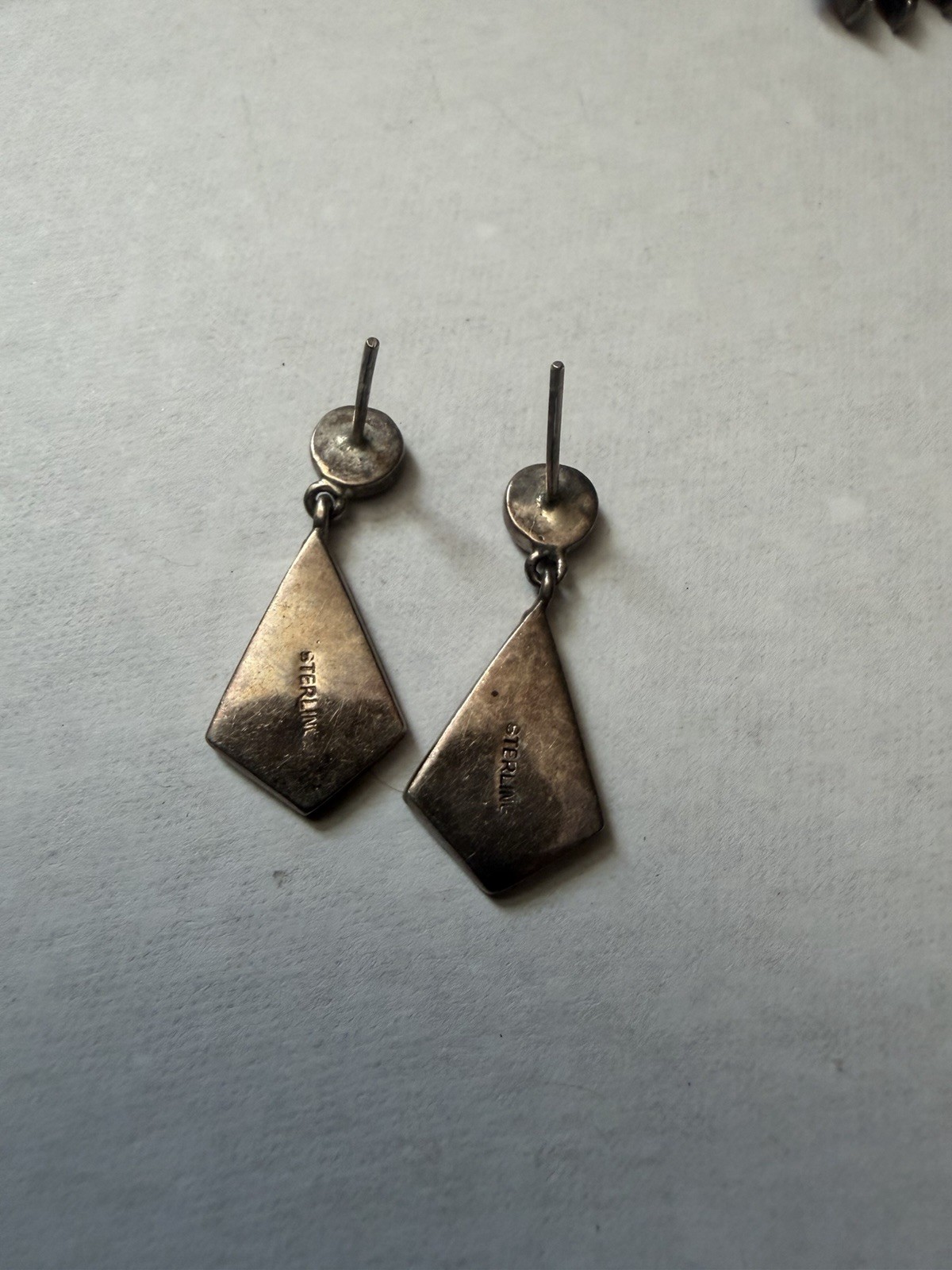 Sterling Silver Multicolor Geometric Asymmetrical… - image 2