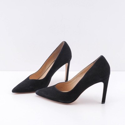 Sandro Paris Damen Heels Wildleder Court Stiletto spitz schwarz Gr. 39 CH1309H