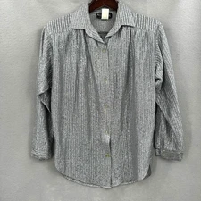 VTG My Kinda Gal Blouse Women XS Metallic Phoenix Arizona USA Cottagecore Button