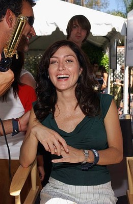 Actress Sasha Alexander has her hair styled at the Frank Studio Sa- Old Photo 1