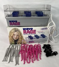 Wave Rage DC300 1 Day Natural Hair Curler Hot Rollers SPIRAL CURLS WAVES PAGEANT