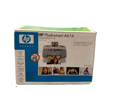 HP Photosmart A616 Color Inkjet Printer and Photo Paper complete in Box
