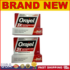 Orajel 3X for Toothache Gum Extra Strength Pain Relief Gel Tube0.42 Ounce 2PK