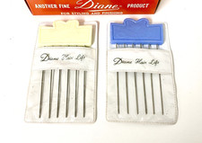 Vintage Diane Hair Lift Metal Plastic Pick in Original Carry Case Lot of 2