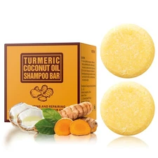 YAFUSIPE 2 Pack Ginger Hair Regrowth Shampoo Bar Turmeric Soap for Growth Nat...