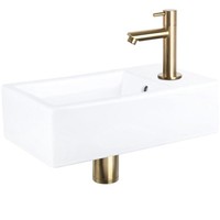 Differnz Force Aufsatzwaschbecken 40X22X11,5 Cm – Waschbecken Bad Aus Keramik We