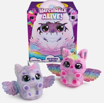 Hatchimals Alive, Mystery Hatch Pufficorn, Surprise Interactive Toy & Egg