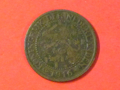 1916  2-1/2 Cent Coin - Netherlands   KM# 150  Very nice example!
