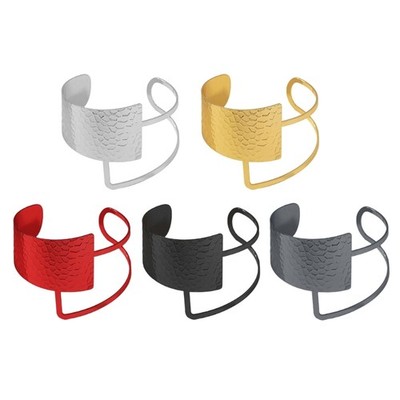 Geometric Open Cuff Bracelet for Women Hiphop Style Bangle with Adjustable Size