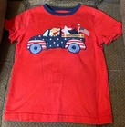 M1 !WOW! GYMBOREE 5T USA Patriotic Dog in Truck 4th of July Short Sleeve Shirt — photo 1