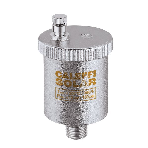 Purgeur solaire M3/8 Caleffi composant haute précision résistant aux glycols chauds