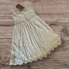 POL Ivory Sundress Women's S Lace Trim Crochet Soft Adjustable Straps NWT