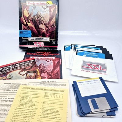Advanced Dungeons & Dragons Eye of the Beholder PC Game 5.25  1991 IBM Complete 