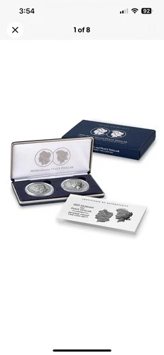 2025 Morgan and Peace Dollar Reverse Proof Two-Coin Set New Limited