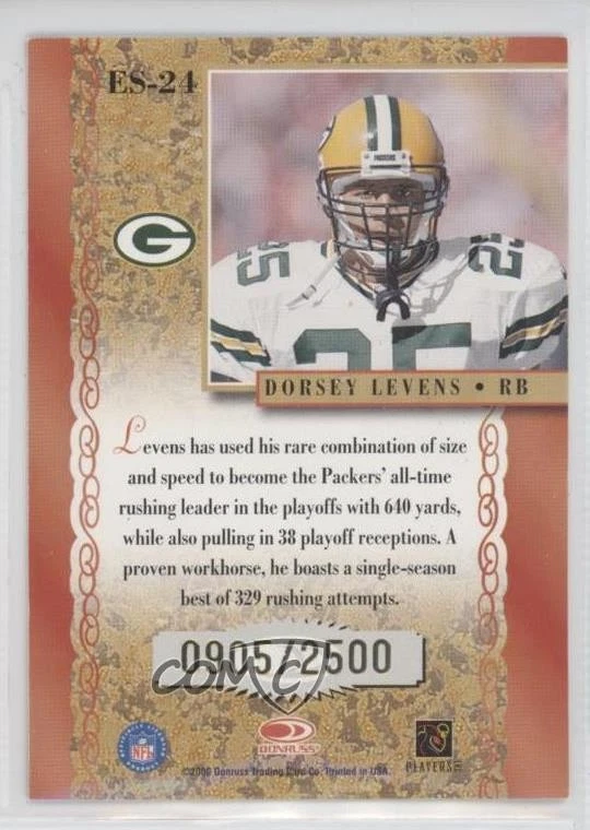 2000 Donruss Elite Elite Series /2500 Dorsey Levens #ES-24 - Image 2 of 2